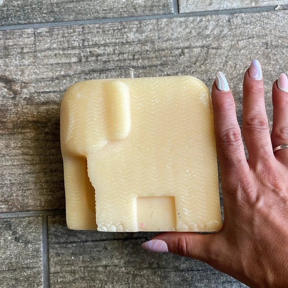 New Cream Elephant Candle